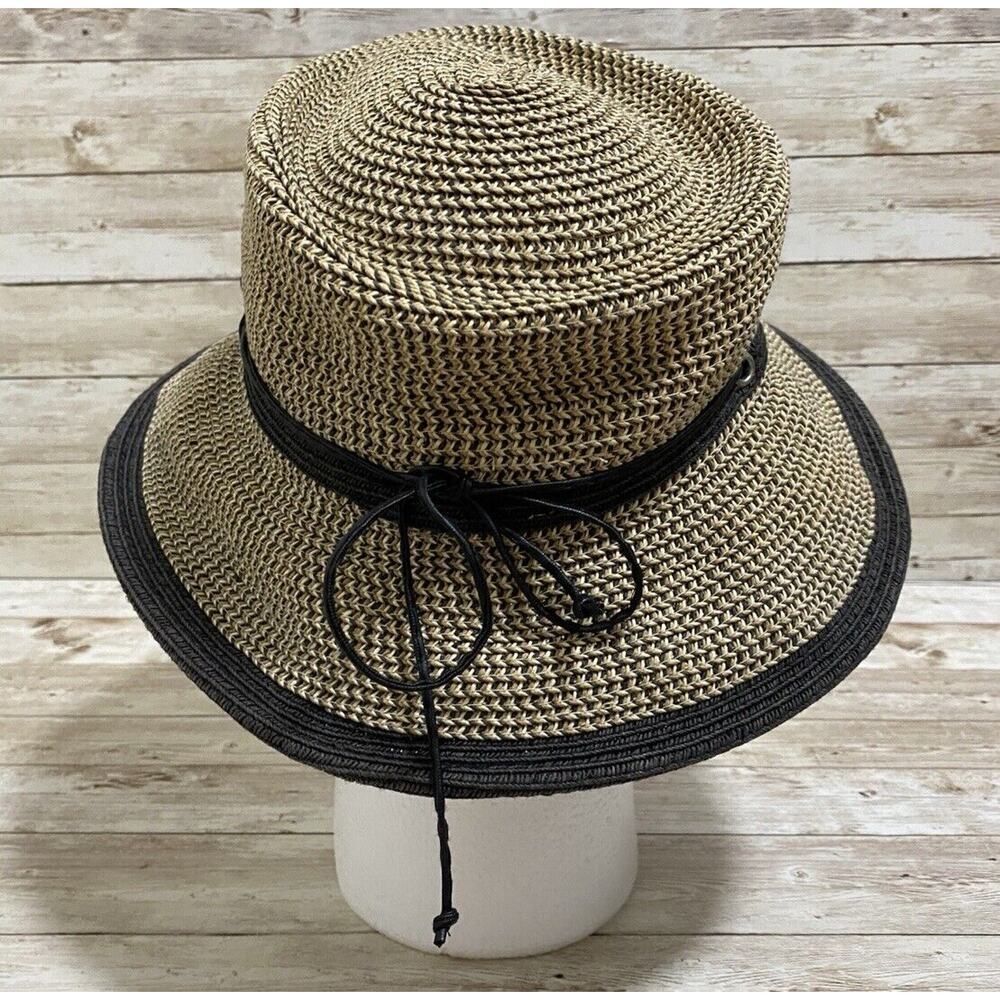 Karen Keith Hat Womens Brown Tweed Two Tone Summer Cloche Outdoors